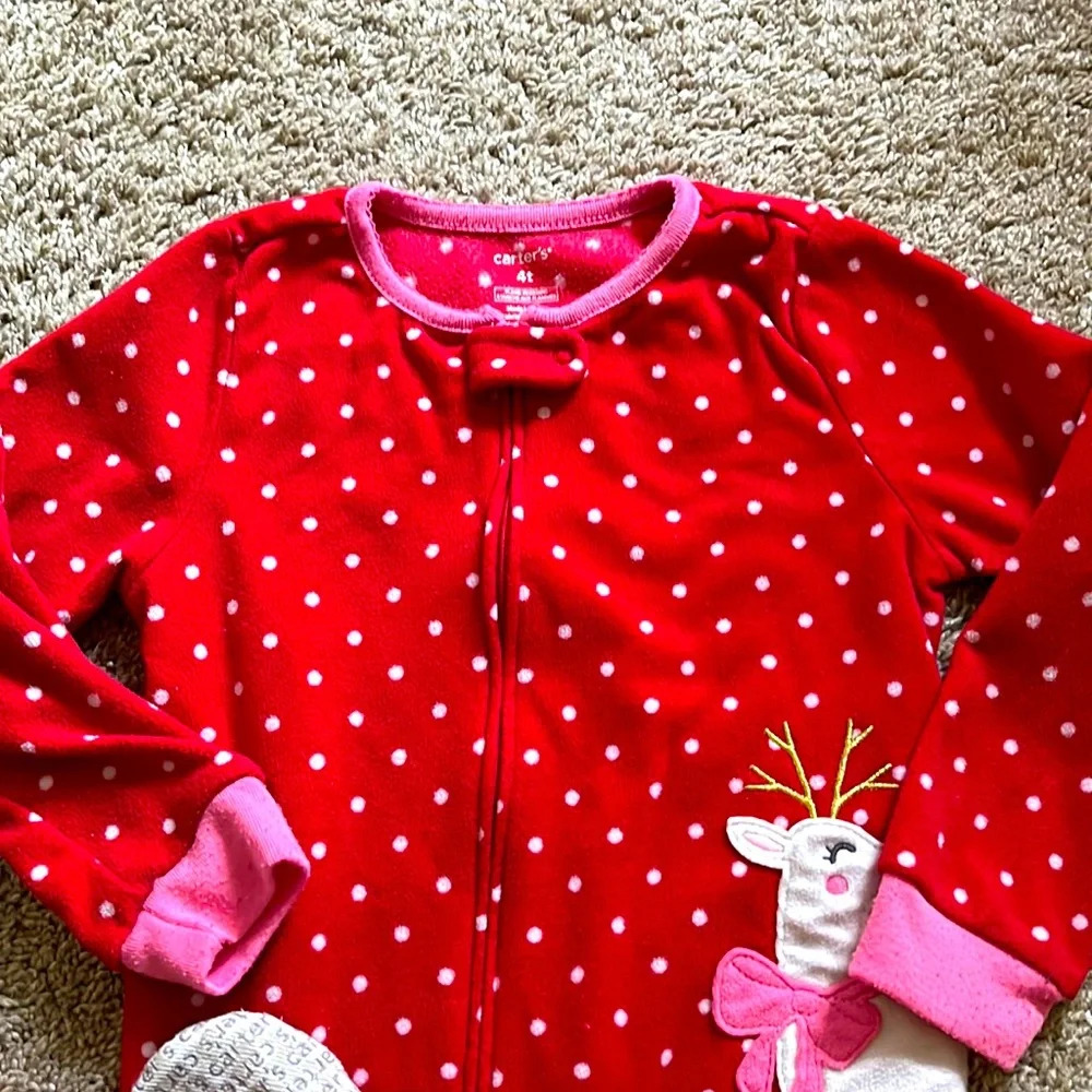 Footie pj reindeer - Picture 2 of 3